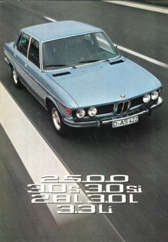 BMW 2500 - 3.3 Li Modelprogram 1975 Carbrochure (10310)